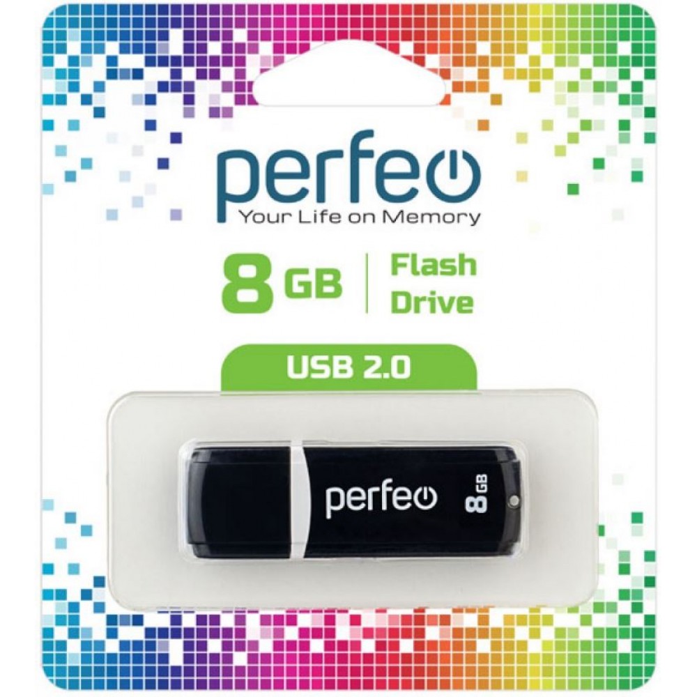 Флешка USB 8Gb Perfeo C02 Black