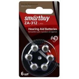 Батарейка ZA312 Smartbuy для слух аппаратов