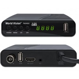Ресивер DVB-T2/C World Vision T624D2 с кабельным тв и интернет