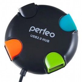 Хаб USB 4 порт Perfeo PF-VI-H020 black PF_4283