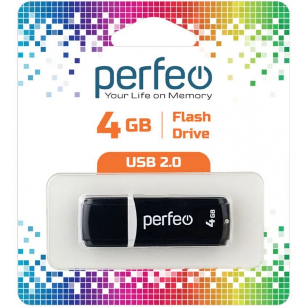 Флешка USB 4Gb Perfeo C02 Black