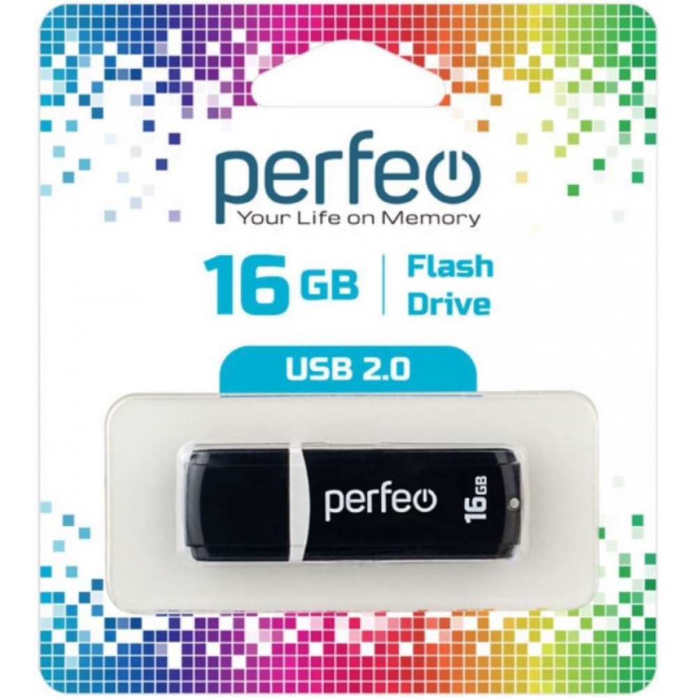 Флешка USB 16Gb Perfeo C02 Black