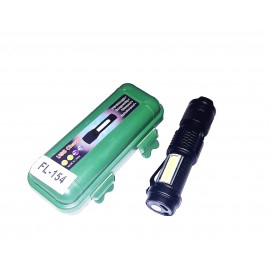 Фонарик FL-154 A3918 BL-525 micro USB зум металл мини