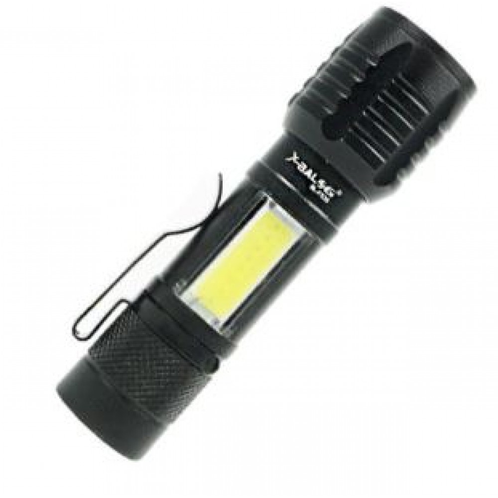Фонарик FL-153 A3917 BL-F535 micro USB зум металл мини