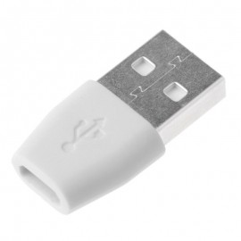 Переходник USB штекер - Micro USB гнездо, белый
