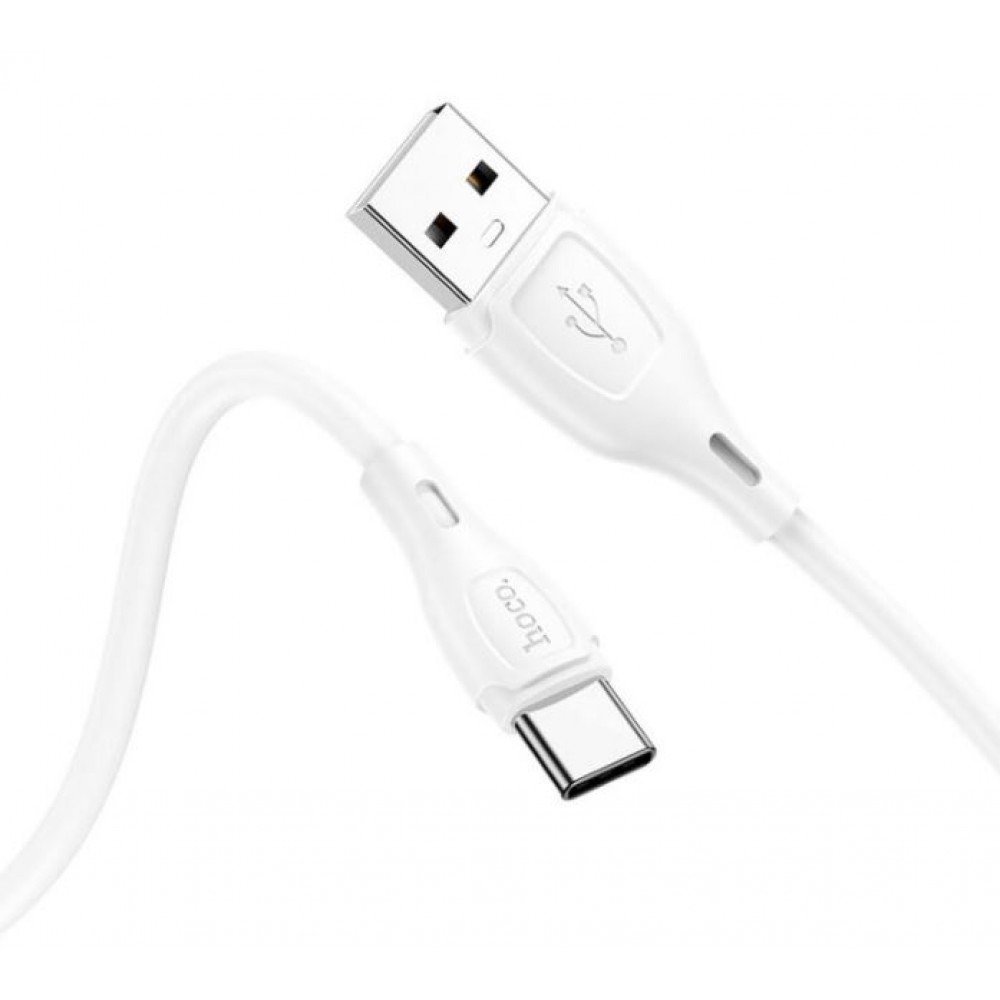 Кабель USB Type-C Hoco X61 silicone белый