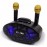 Колонка Bluetooth MP3 караоке 2 микрофона XY-169 черная
