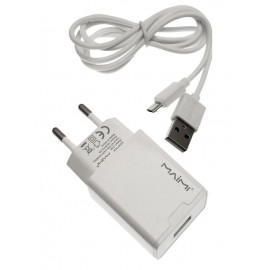 Зарядное сетевое сзу USB Maimi T7 2.4A + micro кабель, белый