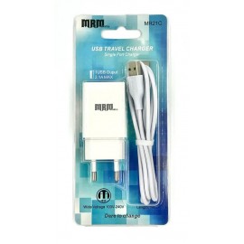 Зарядное сетевое сзу USB MRM MR21C + Type-C белый