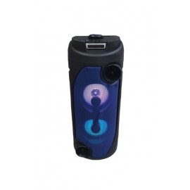 Колонка Bluetooth MP3 FM караоке с микрофоном QS-453 синяя