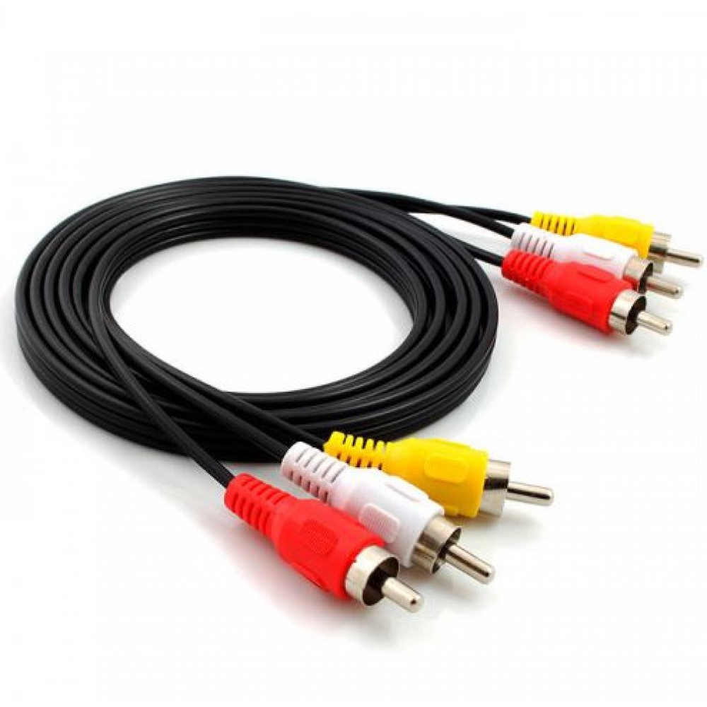 Кабель 3RCA - 3RCA 3m Gold AlenCom 61-011