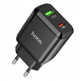Зарядное сетевое сзу USB Hoco N5 быстрое QC 3.0 +PD черный