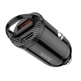 Зарядное автомобильное быстрое АЗУ usb Hoco NZ2 30W + Type-C PD гнездо черный