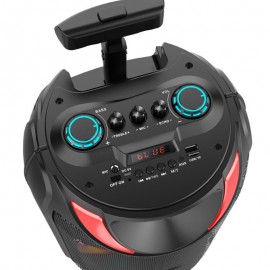 Колонка Bluetooth MP3 FM караоке с микрофоном ZQS-8118 синяя