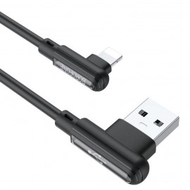 Кабель для apple lightning USB Borofone BX58 3A 1m угловой черный