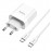 Зарядное сетевое сзу USB Hoco C80A быстрое QC 3.0 + Type-C PD белый