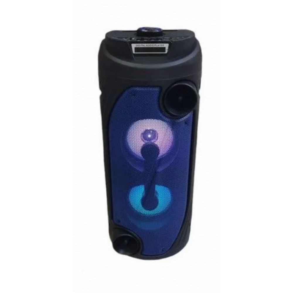 Колонка Bluetooth MP3 FM караоке с микрофоном QS-453 черная