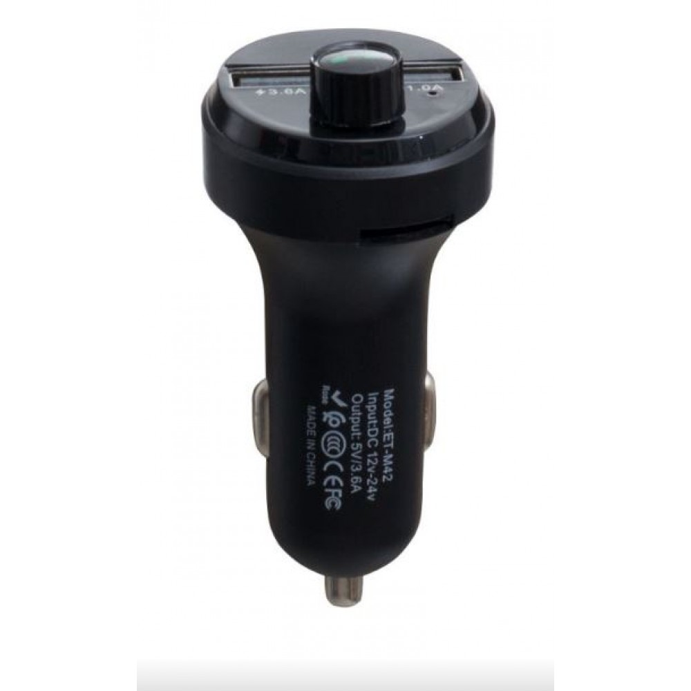 FM модулятор Bluetooth Earldom M42 черн