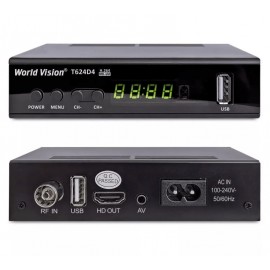 Ресивер DVB-T2/C World Vision T624D4 с кабельным тв и интернет