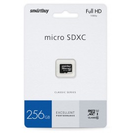 MicroSd 256Gb Smartbuy Class10 SDXC Classic SB256GBSDCL10-01