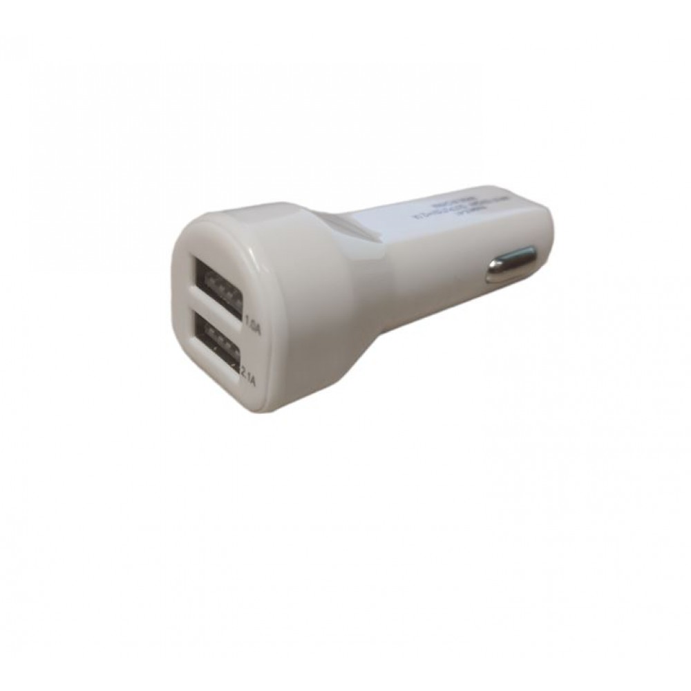 Зарядное автомобильное азу usb 2x K-41 2.1A белый
