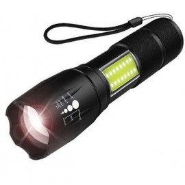 Фонарик FL-152 A3916 BL-T6-29 micro USB зум металл