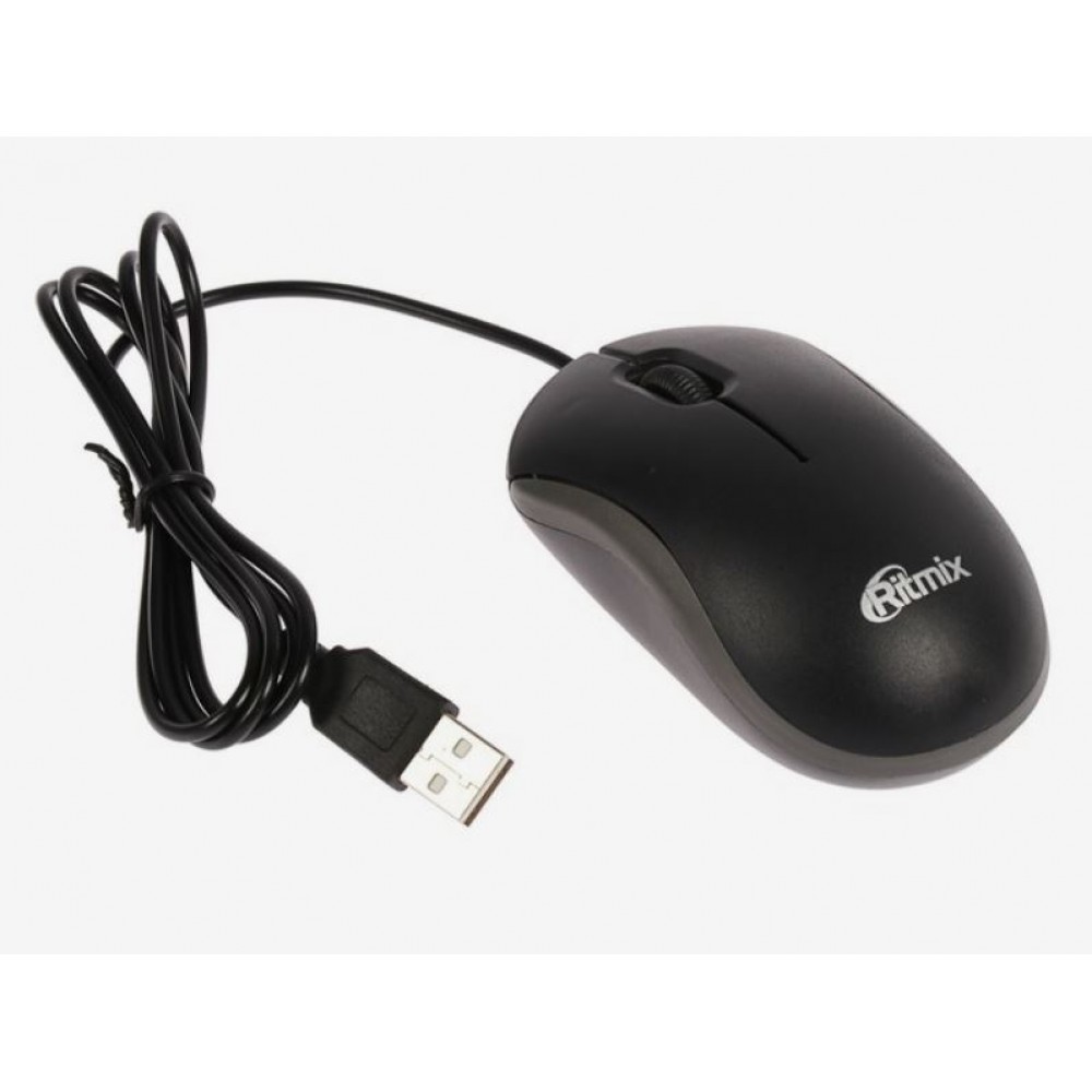 Мышка Ritmix ROM-111 usb, черно-серая