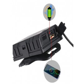 Фонарь налобный YYC-T50-P90 3x18650 Power Bank