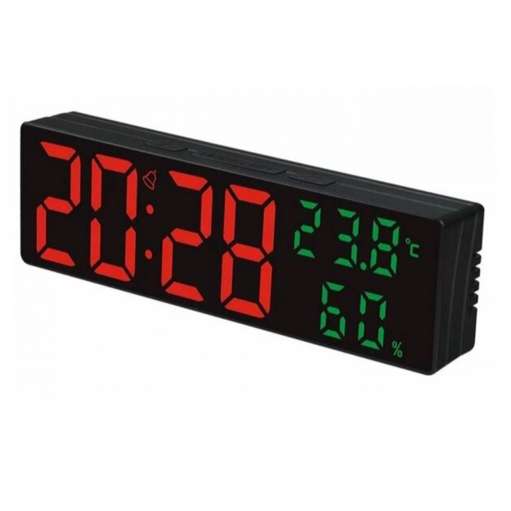 Часы LED с термометром Gaosiio DS-3818L, цифры часов красные