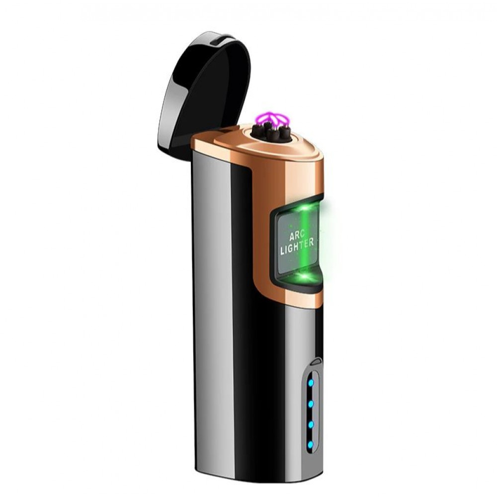 Зажигалка Usb плазменная 2 дуги световой сенсор 21-13 черная