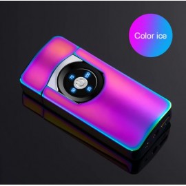 Зажигалка Usb плазменная 2 дуги Bonzon HL49-16 металл хамелеон