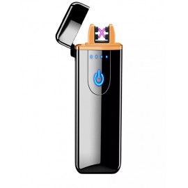 Зажигалка Usb плазменная 2 дуги 18-03 узкая металл черная
