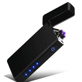 Зажигалка Usb плазменная 2 дуги 21-23 металл черная