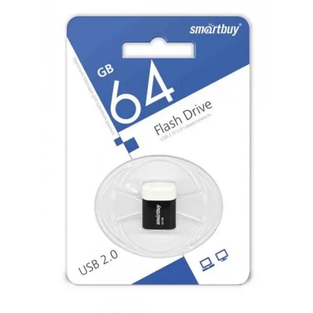 Флешка USB 64Gb SmartBuy Lara черная