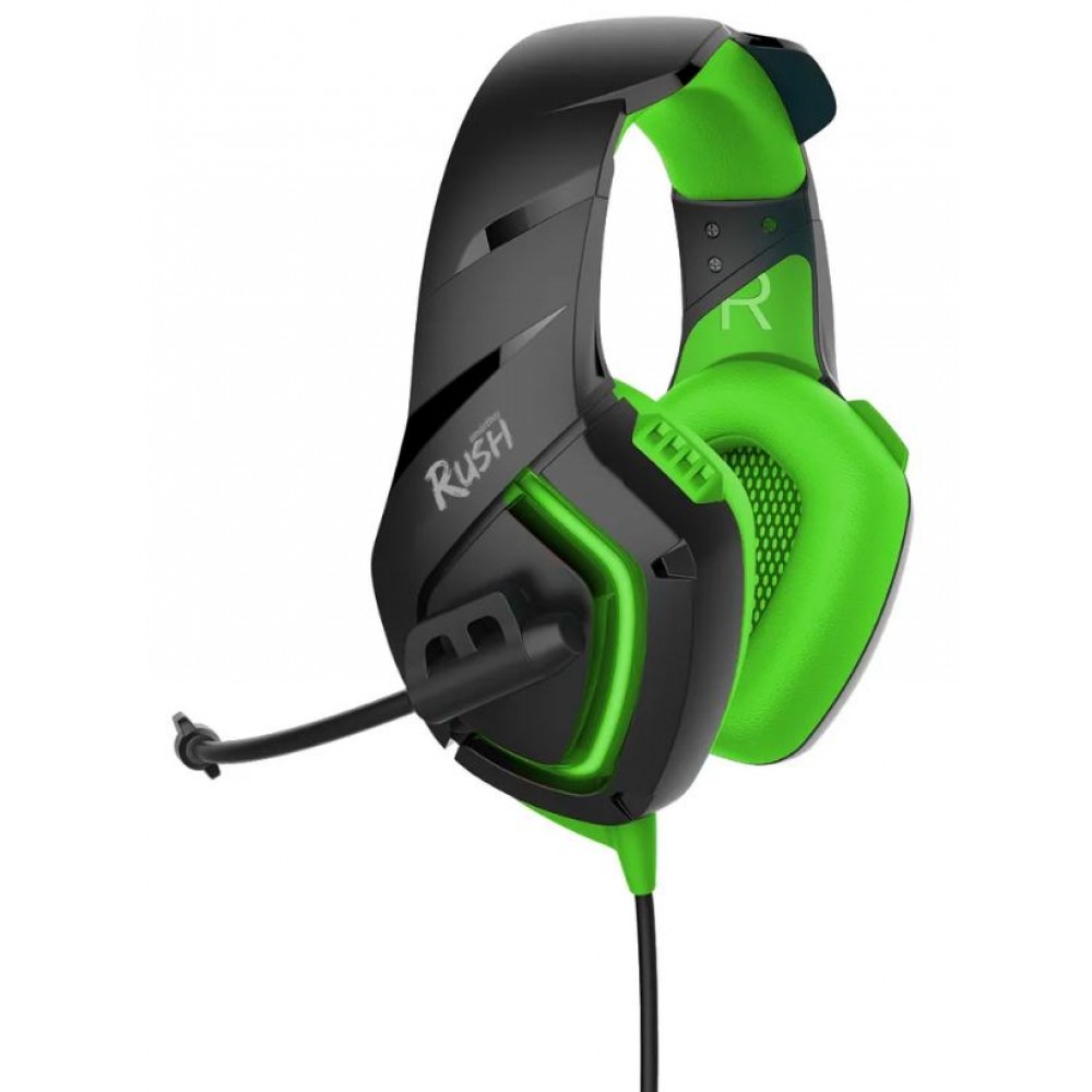 Наушники гарнитура PC игр Smartbuy Rush Skythe SBHG-8900 черно-зеленая