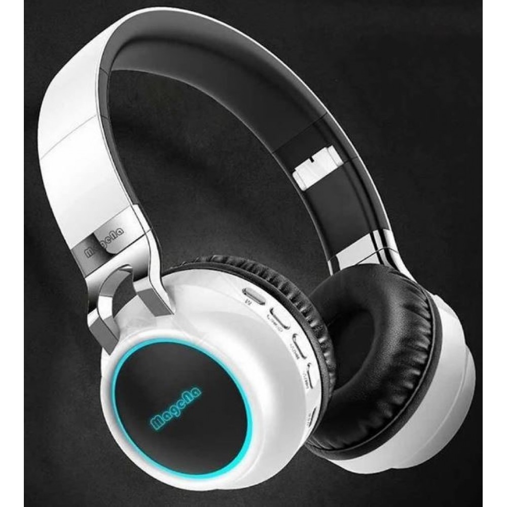 Наушники bluetooth Magena B20 Led белые