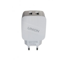 Зарядное сетевое сзу usb 2x Union UR-06 2.4A белый
