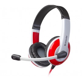 Наушники гарнитура игровая Defender Warhead G120 красно-белые (64098)