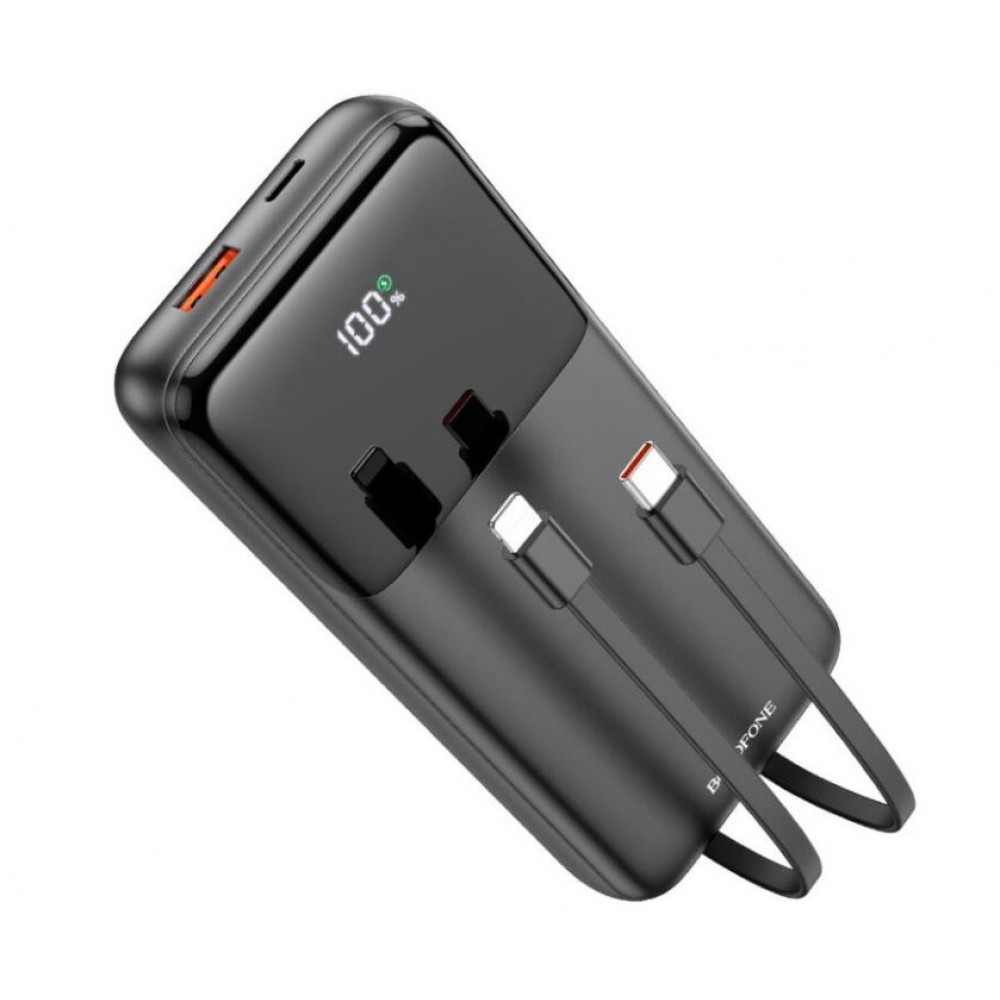 Power bank Borofone BJ22A 20000mAh, быстрая зарядка, черный