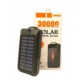 Power bank Demaco DMK-A10 30000 солнечная панель, LED свет, черный