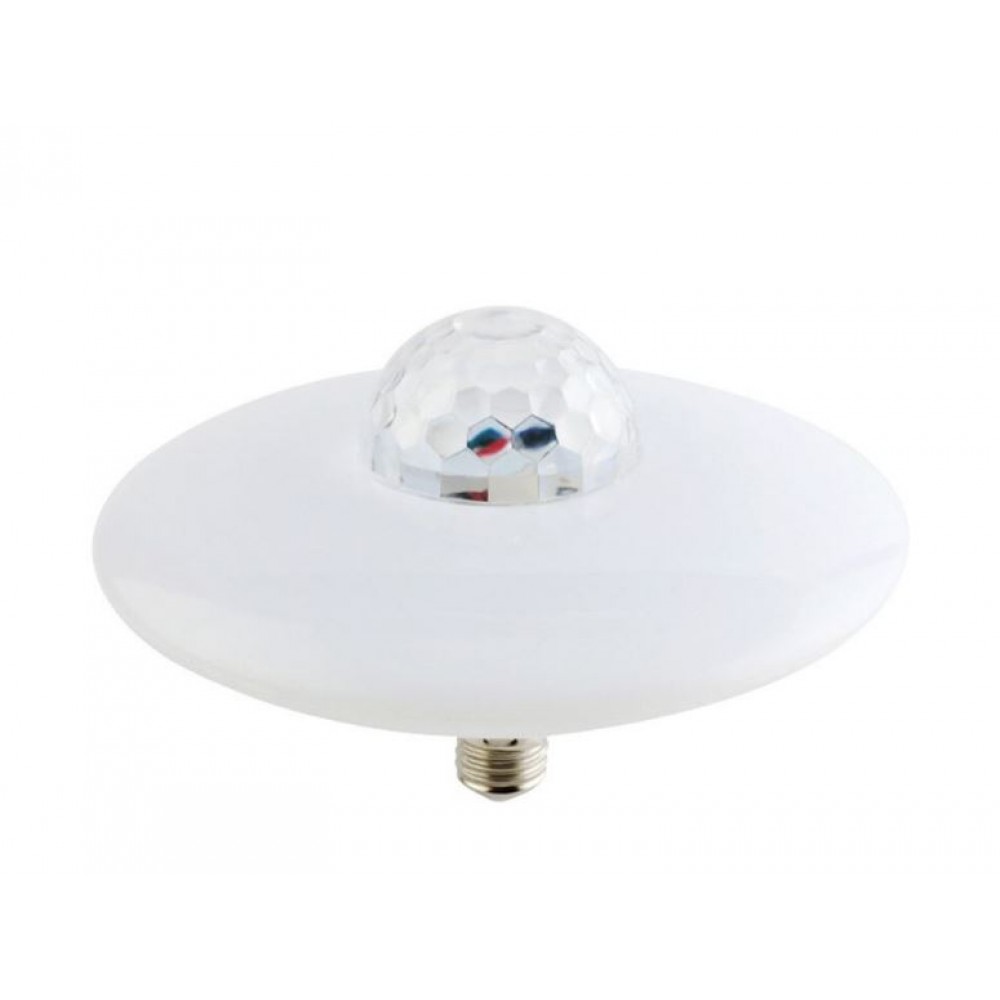 лампа UFO НЛО light в патрон E27, 30W, RGB, пульт, Bluetooth колонка