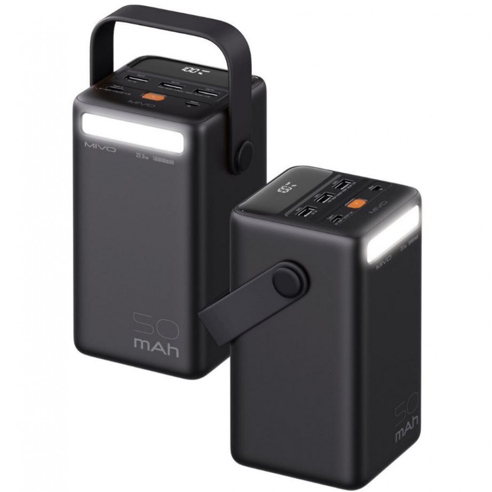 Power bank Mivo MB-500Q 50000mAh LED с быстрой зарядкой черный