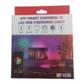 Лента гирлянда настенная USB Пульт Bluetooth Цветок / Звезда 11 лучей RGB