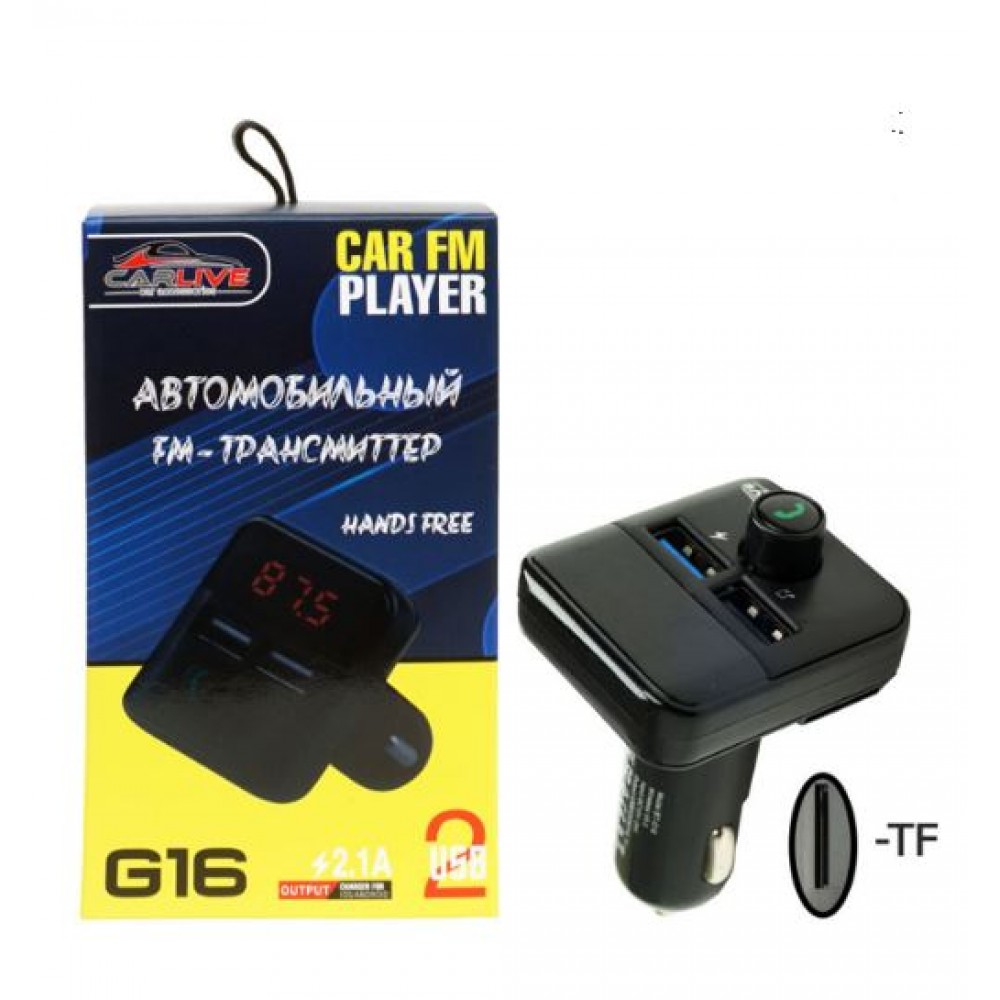 FM модулятор Bluetooth CarLive G16 A4020 черный
