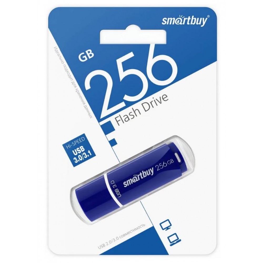 Флешка USB 3.0 256Gb SmartBuy Crown Blue