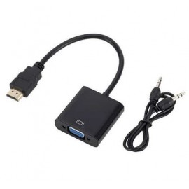 Конвертер видеосигнала HDMI в VGA c AUX без питания MRM A1576 A5168 H116 H177 черный