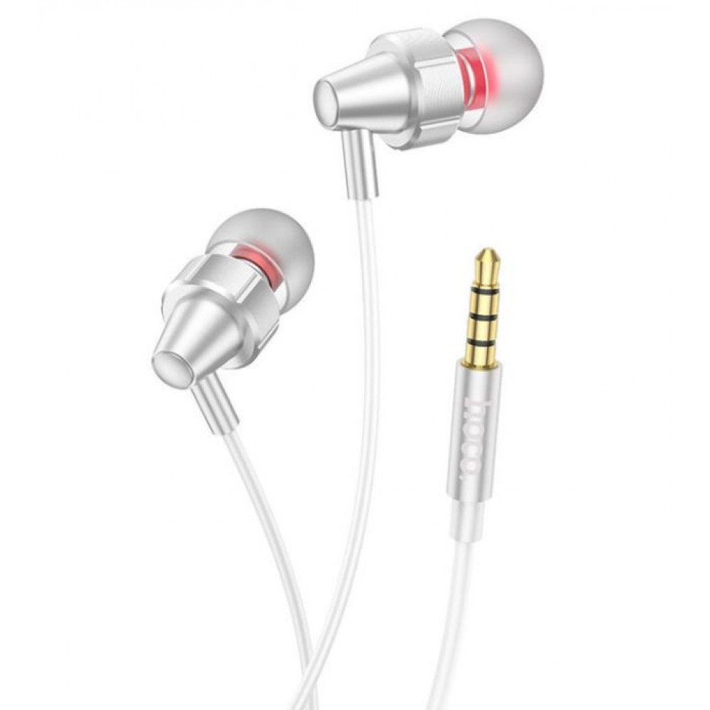 Наушники вакуумные с микрофоном Hoco M90 Silver