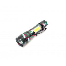 Фонарик металлический YYC-513M Zoom, Cob, Micro Usb
