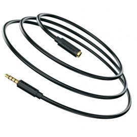 Кабель Aux 3.5 удлинитель Borofone BL12 4pin 1m черный