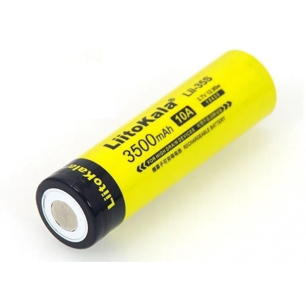 Батарея 18650 LiitoKala Lii-35s 3500mA 10a -real 3200 mAh